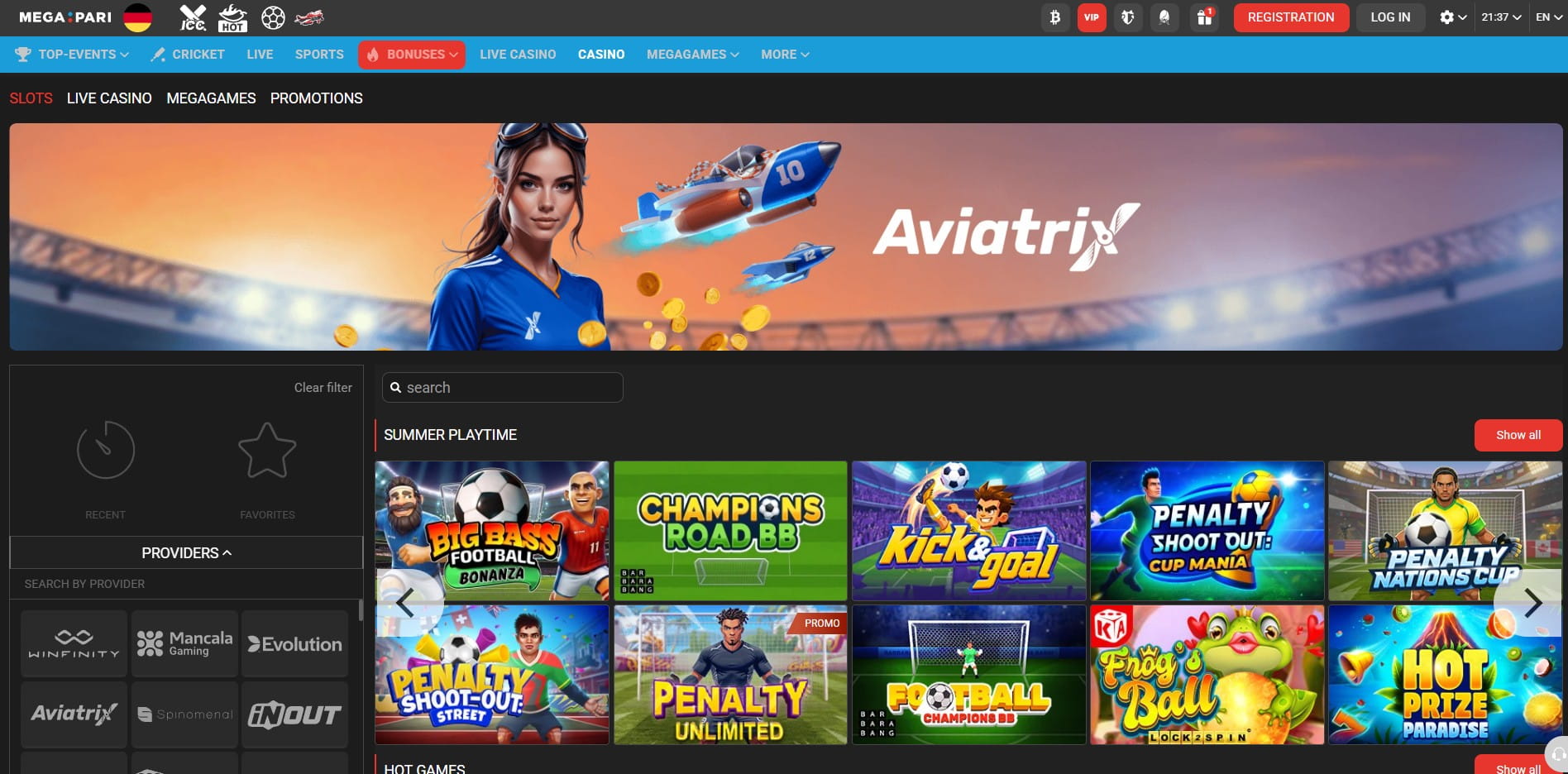 MegaPari Casino – קזינו אונליין עם בונוס 125% לשחקנים ישראלים