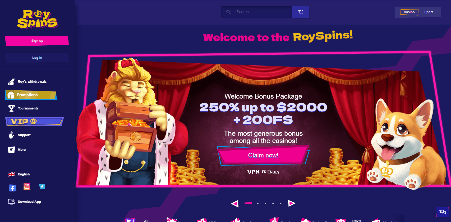 RoySpins Casino – קזינו אונליין עם בונוס 250% לשחקנים ישראלים